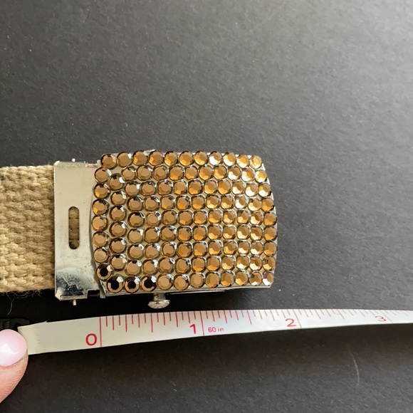 Reversible army print with rhinestone buckle belt - Picture 4 of 7